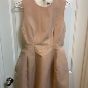 Zara Women's Beige Mini Dress- size 6